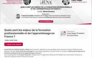 [ Replay ] Pierre Ferracci était l'invité du Club d'Iéna le 14 février 2022